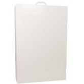 Empty 5-Shelf White Metal First Aid Cabinet with Pouch